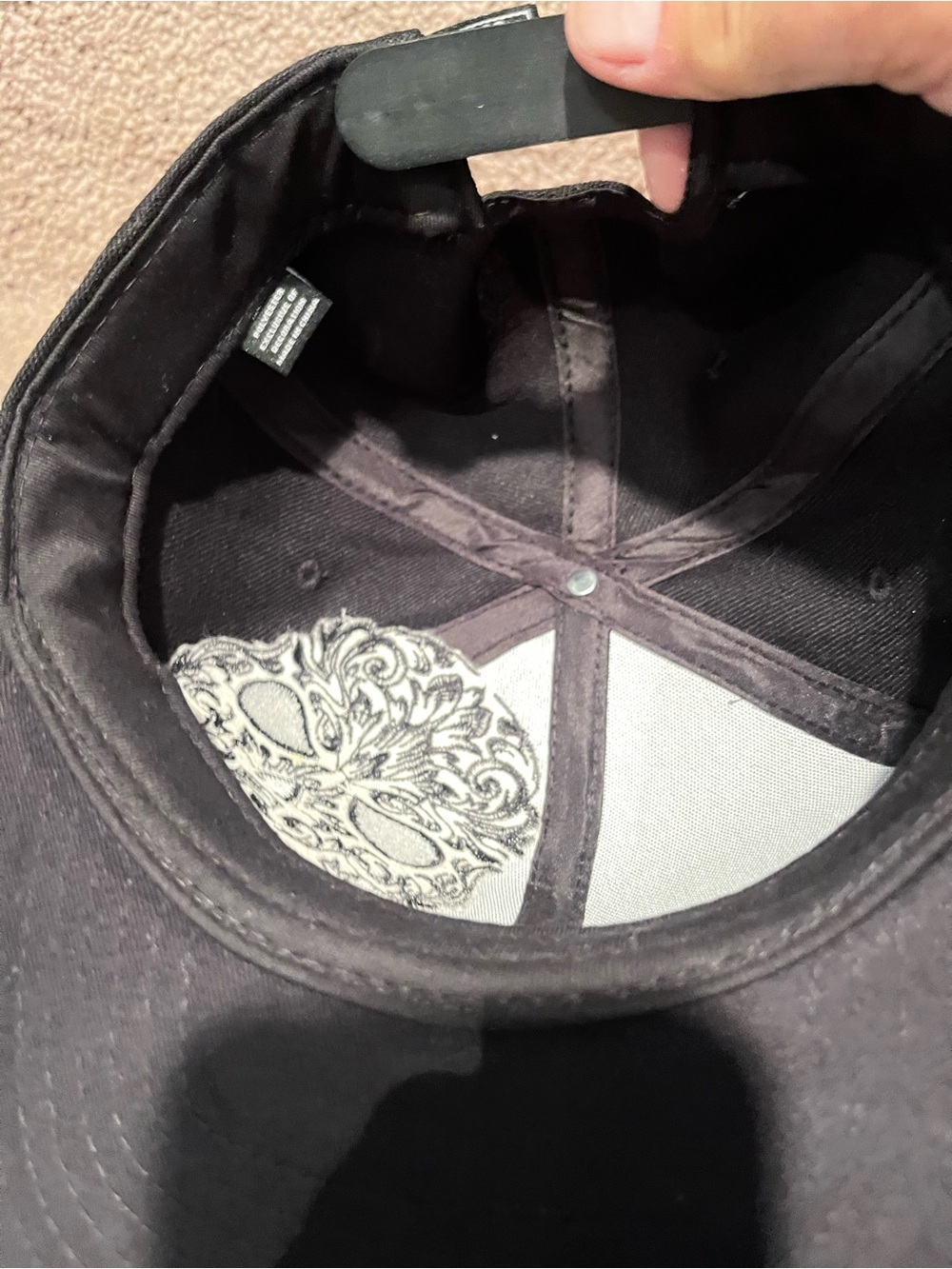 New King Baby Black Skull Embroidered Snapback Hat - Rare, beautiful!, pricey. - Picture 4 of 5